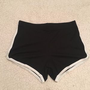 Fashion Nova Black High-Waist Lounge Shorts